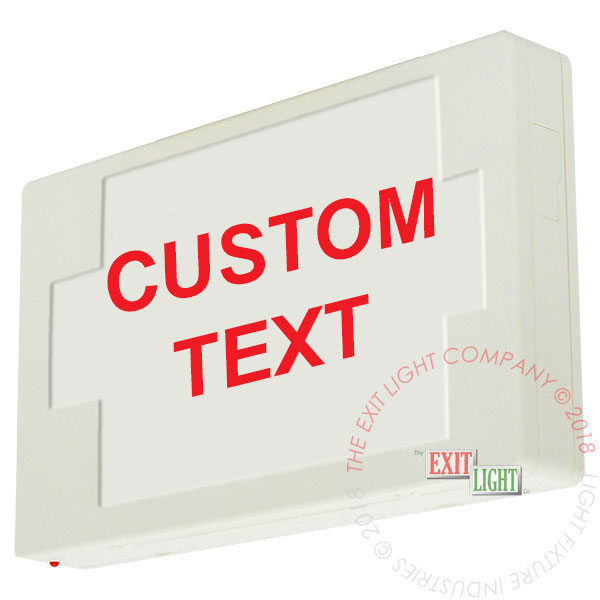 EXIT SIGN Lighted 13" x 7 .5" x 2.5" 120V NEW 42370 