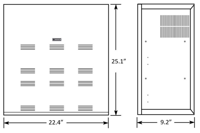 Extra Large Inverter System | 750/1150W | Emergency Power System Dimensions