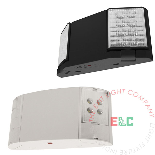The Exit Light Co. - LED Emergency Light | White or Black Housing | Adjustable Heads
