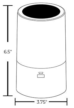 Emergency Table Light 200 Hours - Rechargeable Light - 3 Light Modes - Cell Phone Charger Dimensions