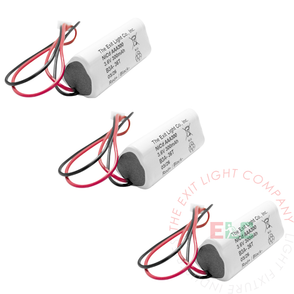 NiCad Battery | AAA 3.6V 300mAh | 3 Pack