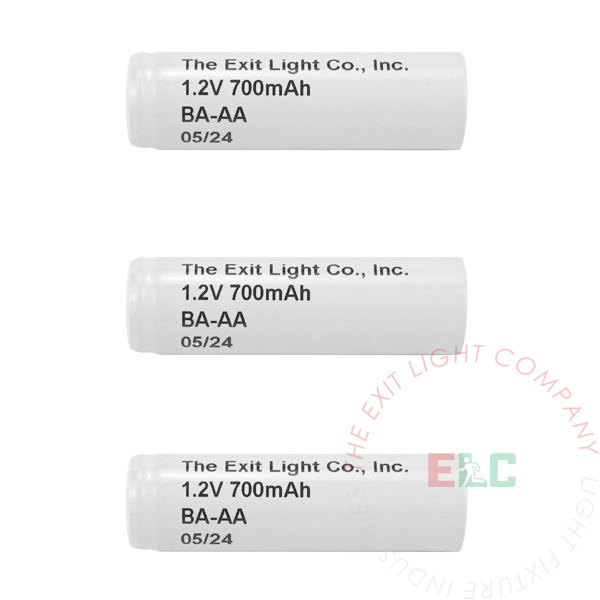 Battery AA NiCad 1.2V 700mAh (3 Per Pack)