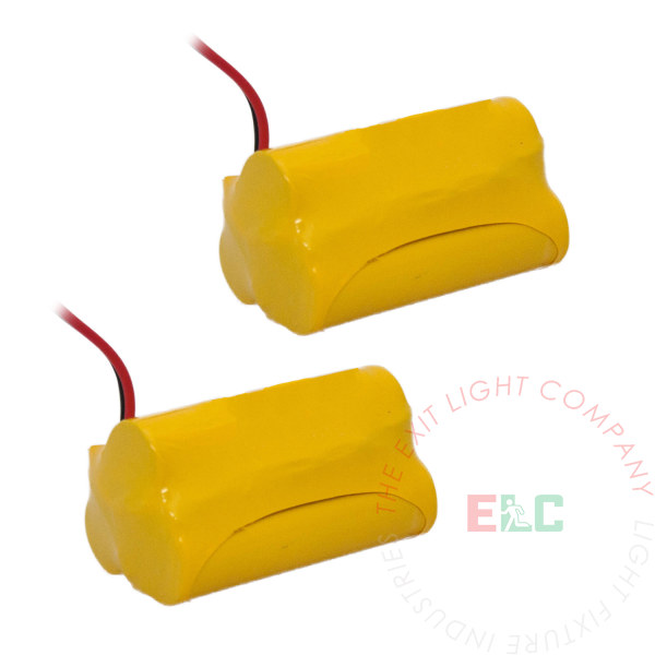 The Exit Light Co. - Battery AA NiCad 3.6V 900mAh - 1x3 Triangle (2 Per Pack)