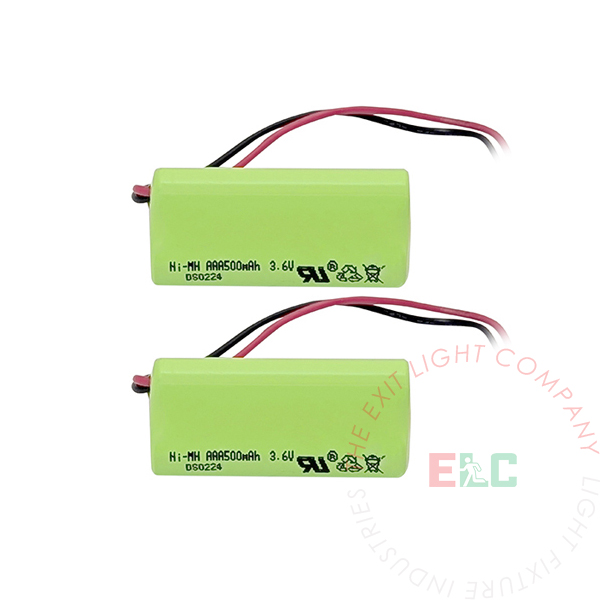 The Exit Light Co. - Battery AA Ni-Mh 3.6V 500mAh (2 Per Pack)