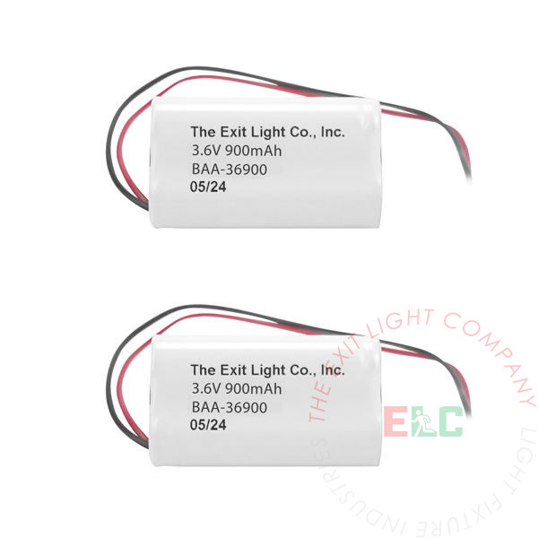 Battery AA NiCad 3.6V 900mAh - 1x3 Triangle (2 Per Pack)