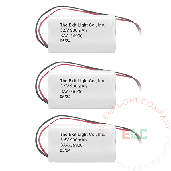 NiCad Battery | AA 3.6V 900mAh | 1x3 Triangle | 3 Pack