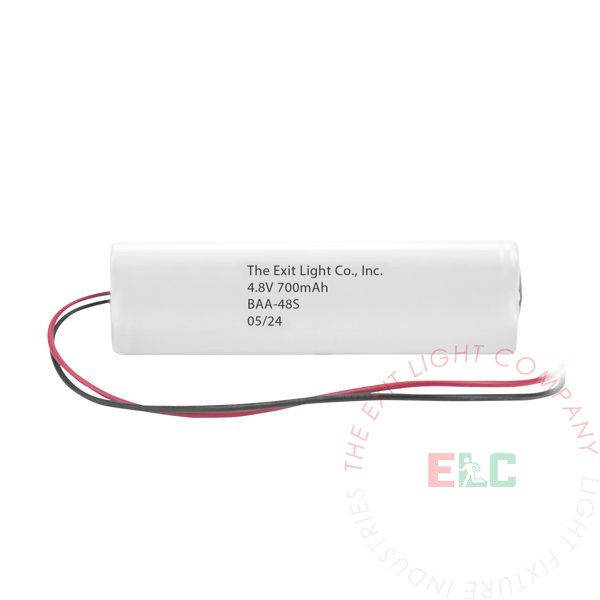 Battery AA NiCad 4.8V 700mAh - 2x2 Inline