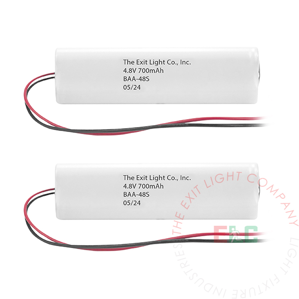 NiCad Battery | AA 4.8V 700mAh | 2x2 Inline | 2 Pack