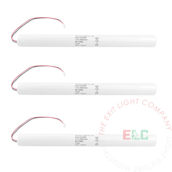 NiMH Battery | AA 7.2V, 2000mAh - 1x1 | 3 Pack