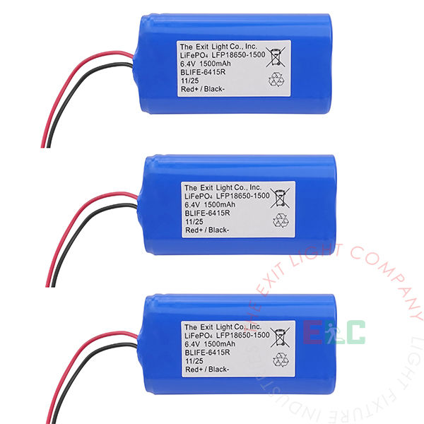 LiFePo4 Battery | AA 6.4V 1500mAh - 1x2 Inline | 3 Pack