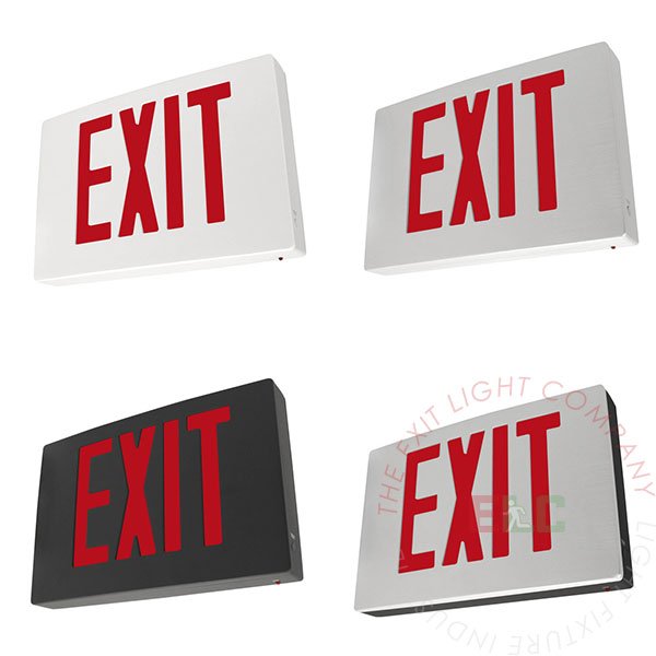 Cast Aluminum Red LED Exit Sign