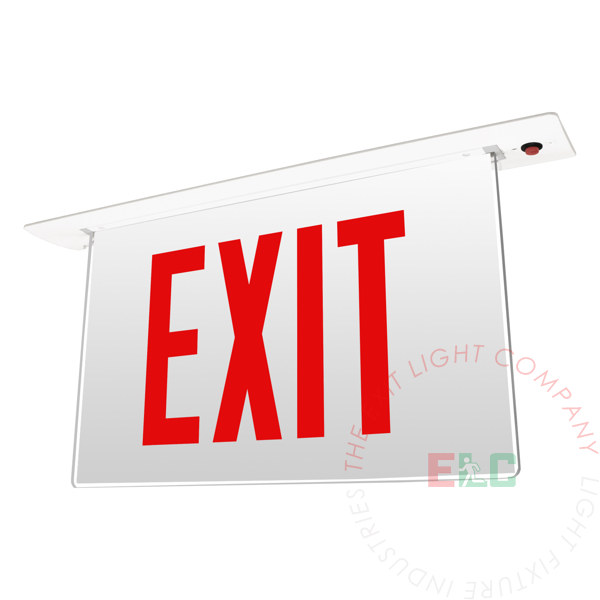 The Exit Light Co. - Chicago Approved Recessed Edge Lit Exit Sign | EXIT and STAIRS