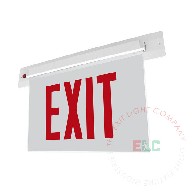 The Exit Light Co. - Chicago Approved Recessed Edge Lit Exit Sign | EXIT and STAIRS