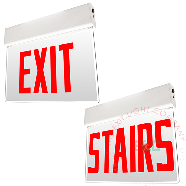 The Exit Light Co. - Chicago Approved Edge Lit Exit Sign | EXIT and STAIRS
