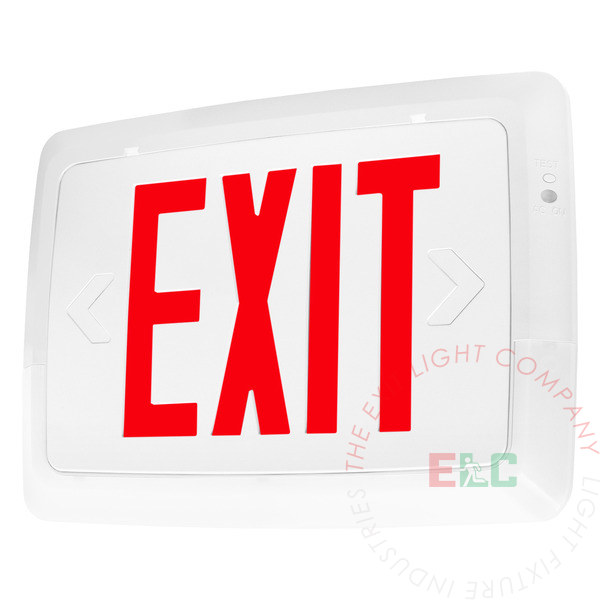 The Exit Light Co. - Low-Level All Red LED Exit Light Combo | Battery Backup