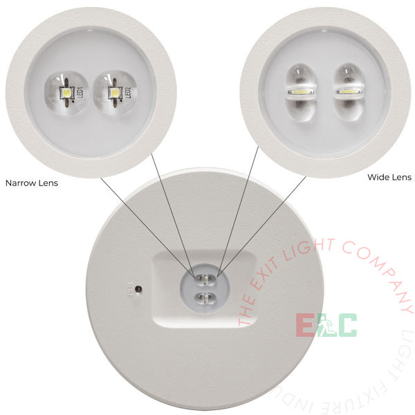 LED Recessed Architectural Emergency Light | Drop Ceiling Mount | Super Bright Large Light Spread