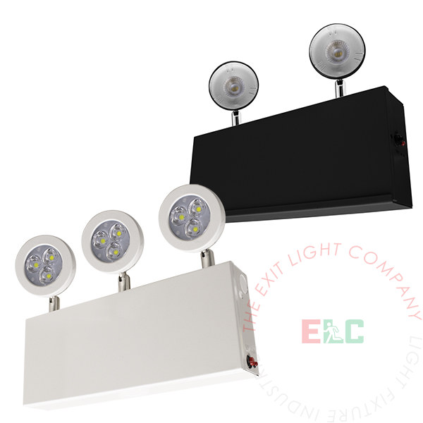 Steel Housing LED Emergency Light | UL & Chicago Approved | High Output | 2 or 3 Lamp Heads
