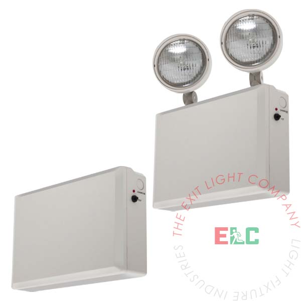 Lavex Remote Capable Triple Head New York City Approved LED Exit Sign / Emergency  Light with Steel