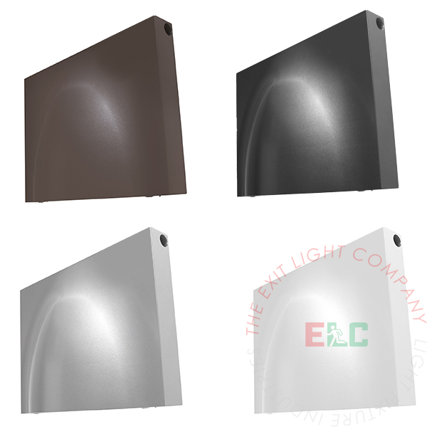 Sleek Architectural 90° Adjustable LED Outdoor Rated Wall Pack | High Performance Lumen | 4 Colors