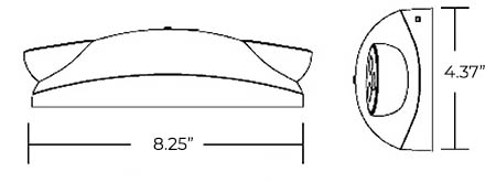 Oval LED Emergency Light Dimensions