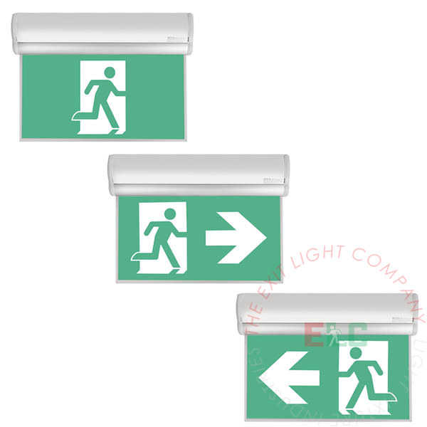 Canada Series Edge Lit LED Exit Sign | Running Man | Adjustable Angle