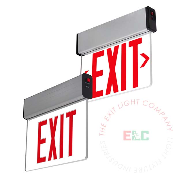 Details about   HUBBELL LESWSGDNA EDGE-LIT EXIT SIGN GREEN 120-277VAC WALL MOUNT Dual Lite 