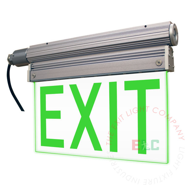 Green LED Edge Lit Exit Sign | Explosion Proof | Class I Division 2