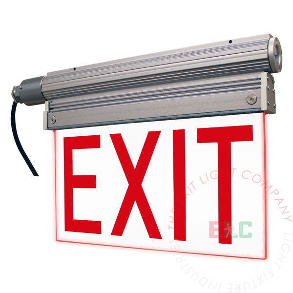 Red LED Edge Lit Exit Sign | Explosion Proof | Class I Division 2