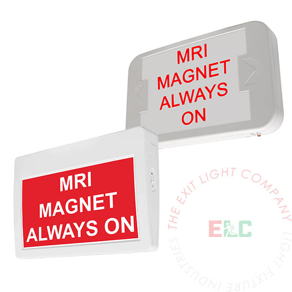 LED Exit Sign/Egress Sign, Plastic Sign | Single / Double Sided | MRI MAGNET ALWAYS ON