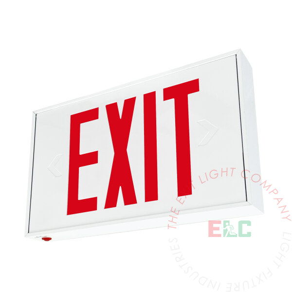 The Exit Light Co. - Connecticut Approved Red LED Exit Sign | Wheelchair Accessibility Symbol