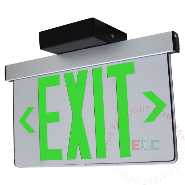 Electroluminescent Edge Lit Exit Sign | Aluminum Frame