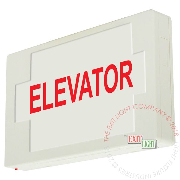 LED Exit Sign/Egress Sign, Plastic Sign | Single Sided | ELEVATOR