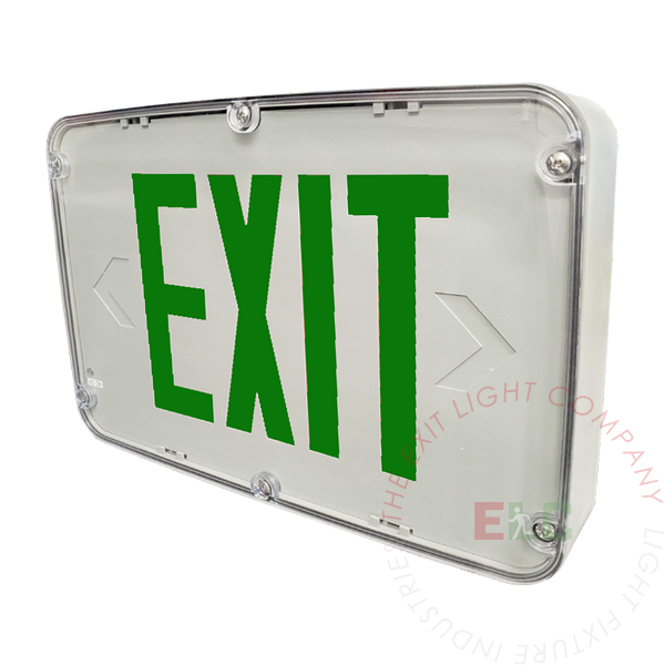 Hazardous Location Rated Green LED Exit Sign | Class 1 Division 2
