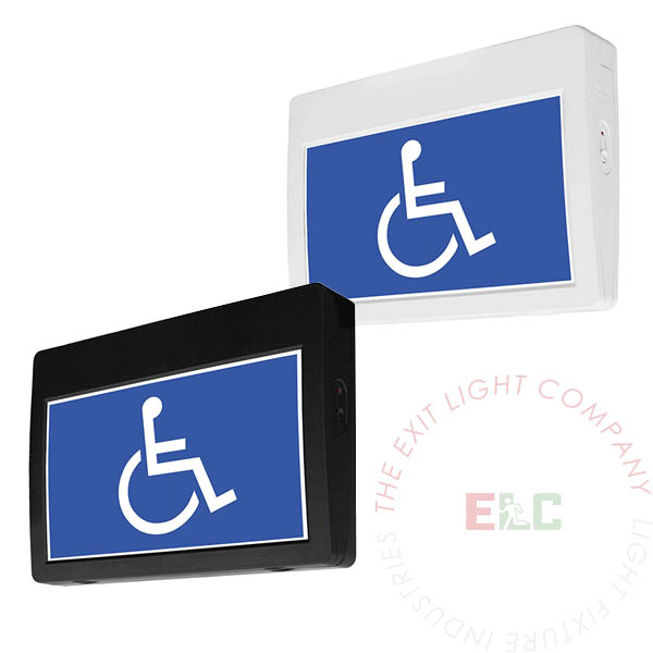 The Exit Light Co. - LED Exit Sign/Egress Sign, Plastic Sign | Single / Double Sided | WHEELCHAIR