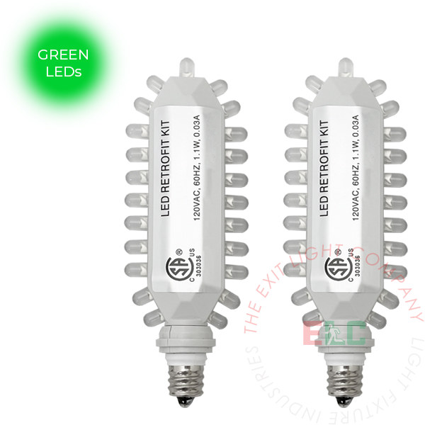 Green LED | 120 Volt Retrofit Kit | 2 Pack