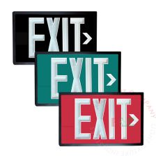 Tritium Self Luminous Exit Sign | Red, Green, Black | 2-3 Week Lead Time
