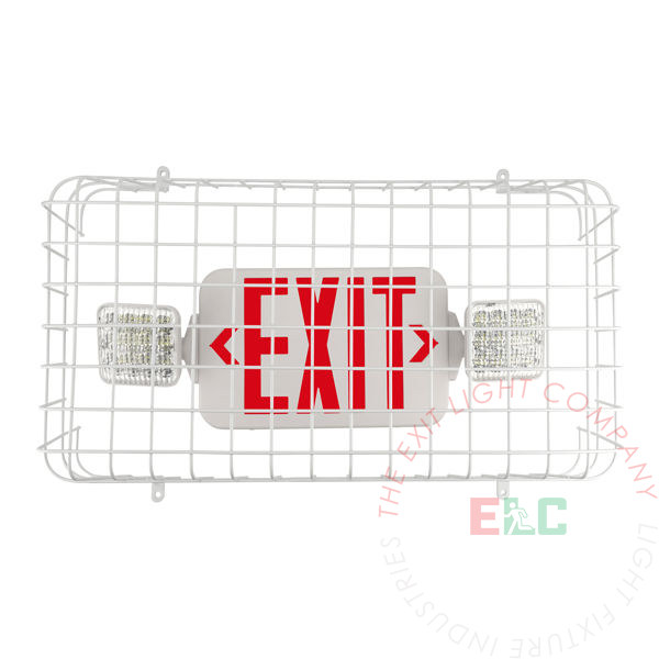 Wire Guard for Combo Exit Signs | 10-Gauge Steel | Conduit Friendly | Powder Coated | Horizontal