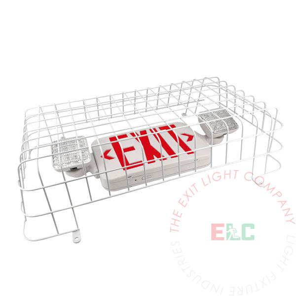 Wire Guard for Combo Exit Signs | 10-Gauge Steel | Conduit Friendly | Powder Coated | Horizontal