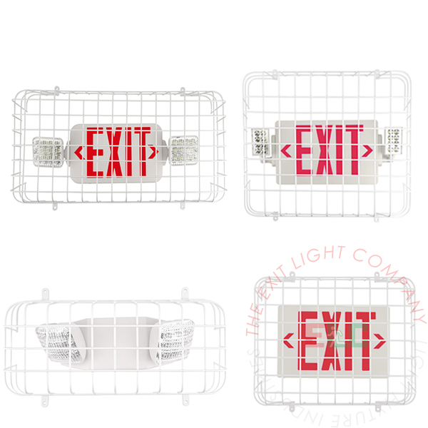 Wire Guard | Exit Signs | Emergency Lights | Combo Exit Signs