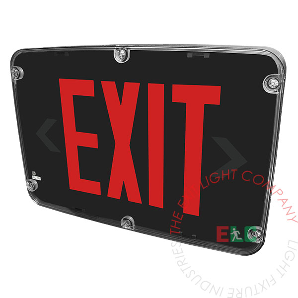 Weatherproof LED Exit Sign | NEMA 4X Rated | 7 Day Lead Time