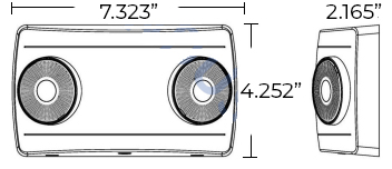 Contemporary LED Emergency Light | White Housing Dimensions