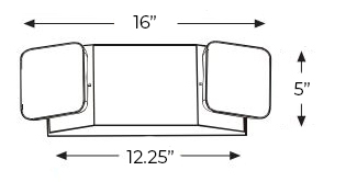 Assembled in the USA Emergency Light Dimensions