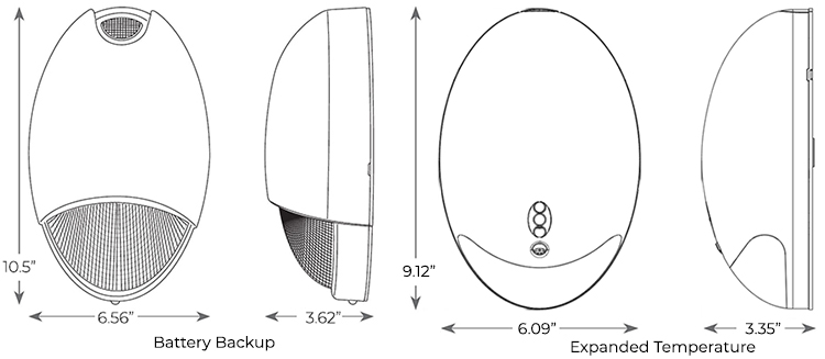 Indoor / Outdoor Decorative Emergency Light Dimensions