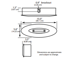 Oval Emergency Recessed Light | UL 924 | 10-12 Week Lead Time Dimensions