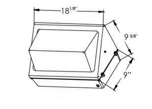 LED Light Fixture | Large Wall Pack | 2 Week Lead Time Dimensions