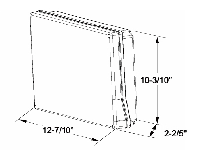 Medium Weather Proof Vandal Resistant Polycarbonate Shield | IP65 Rated | NEMA 4X Rated Dimensions