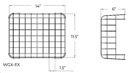 Wire Guard for Exit Signs | 10-Gauge Steel | Conduit Friendly | Powder Coated Dimensions